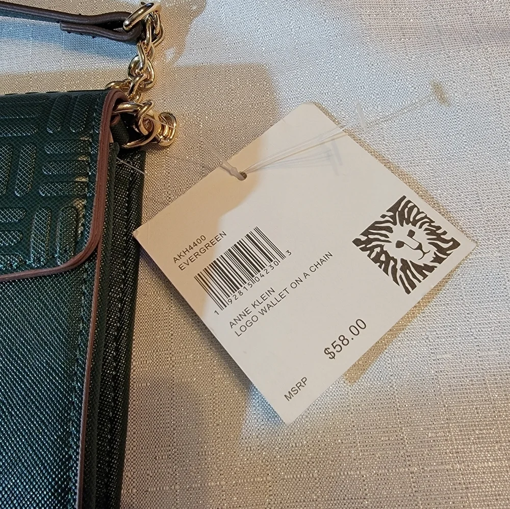 Anne Klein Logo Wallet On a Chain Crossbody NWT